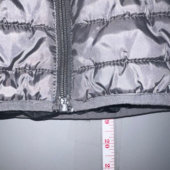 Cat & Jack size 12M gray fleece lined hood poly filled zip pocket infant puffer - Picture 6 of 8